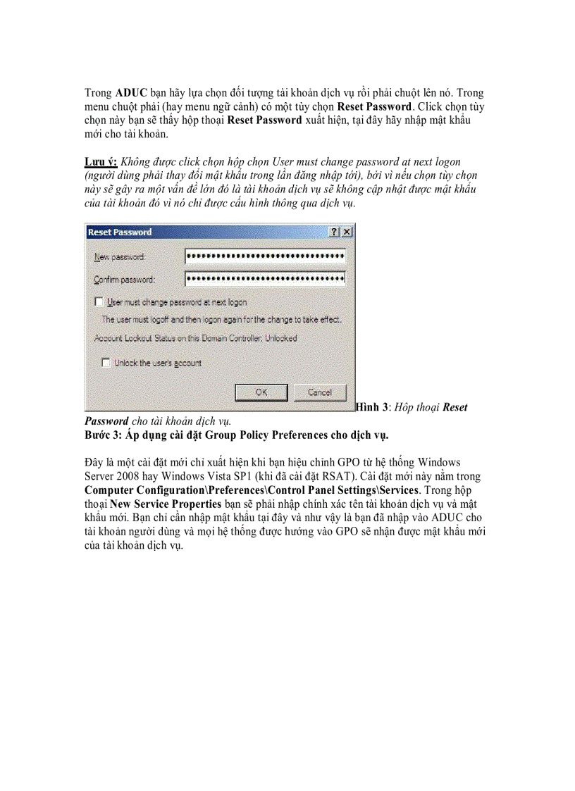 Bảo mật dịch vụ trong Windows Server 2008 Phần 2