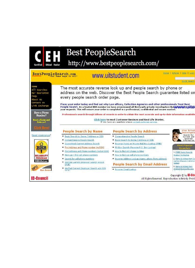 image for page CEH v6 Module 03 Footprinting