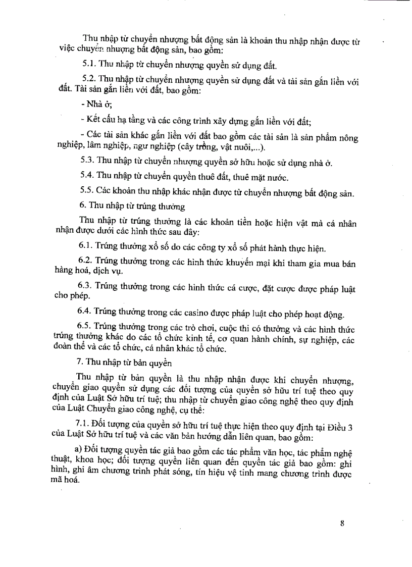 image for page Thông tư 84 2008 TT BTC ngày 30 9 2008 về việc hướng dẫn thi hành một số điều của Luật thuế TNCN và hướng dẫn thi hành nghị định 100 2008 NĐ CP Mới ban hành