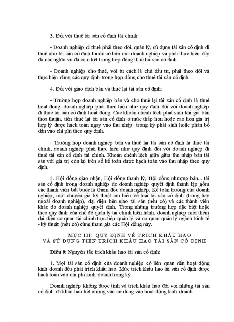 image for page Quyết định 206 về ban hành Chế độ quản lý sử dụng và trích khấu hao tài sản cố định