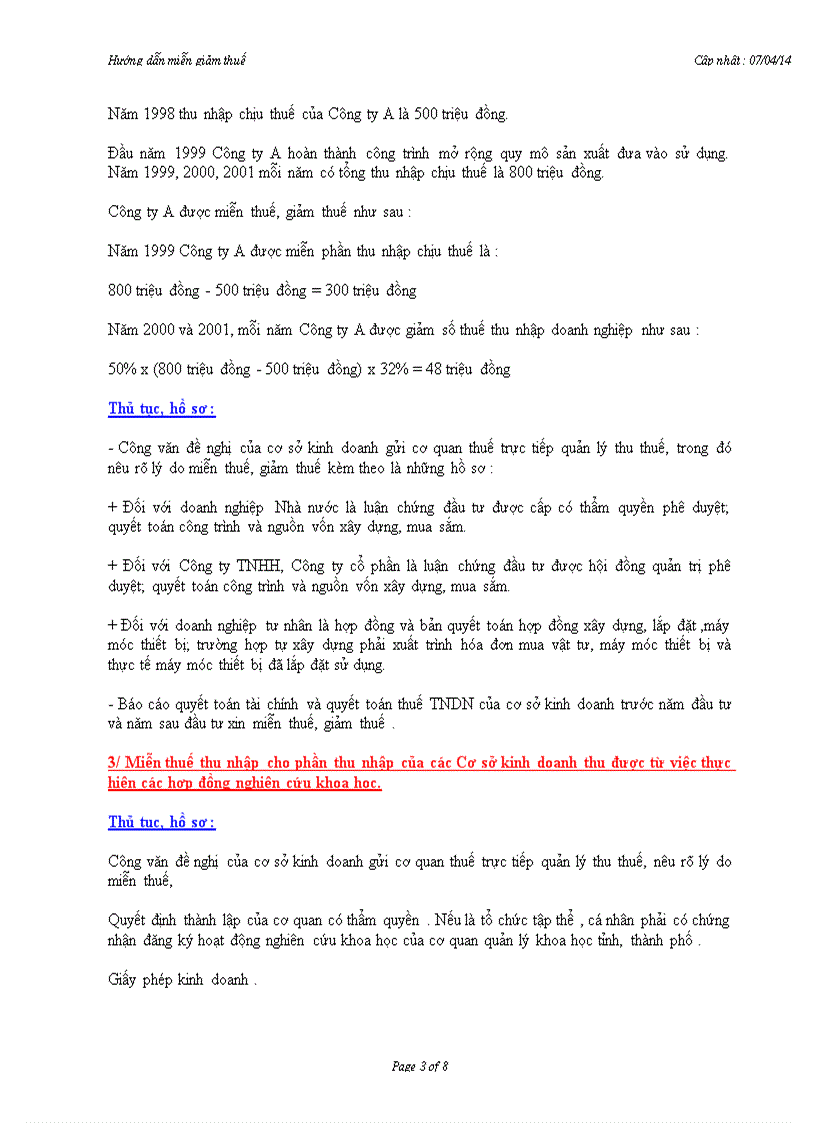 image for page Các quy định về miễn giảm thuế đối với các cơ sở kinh doanh