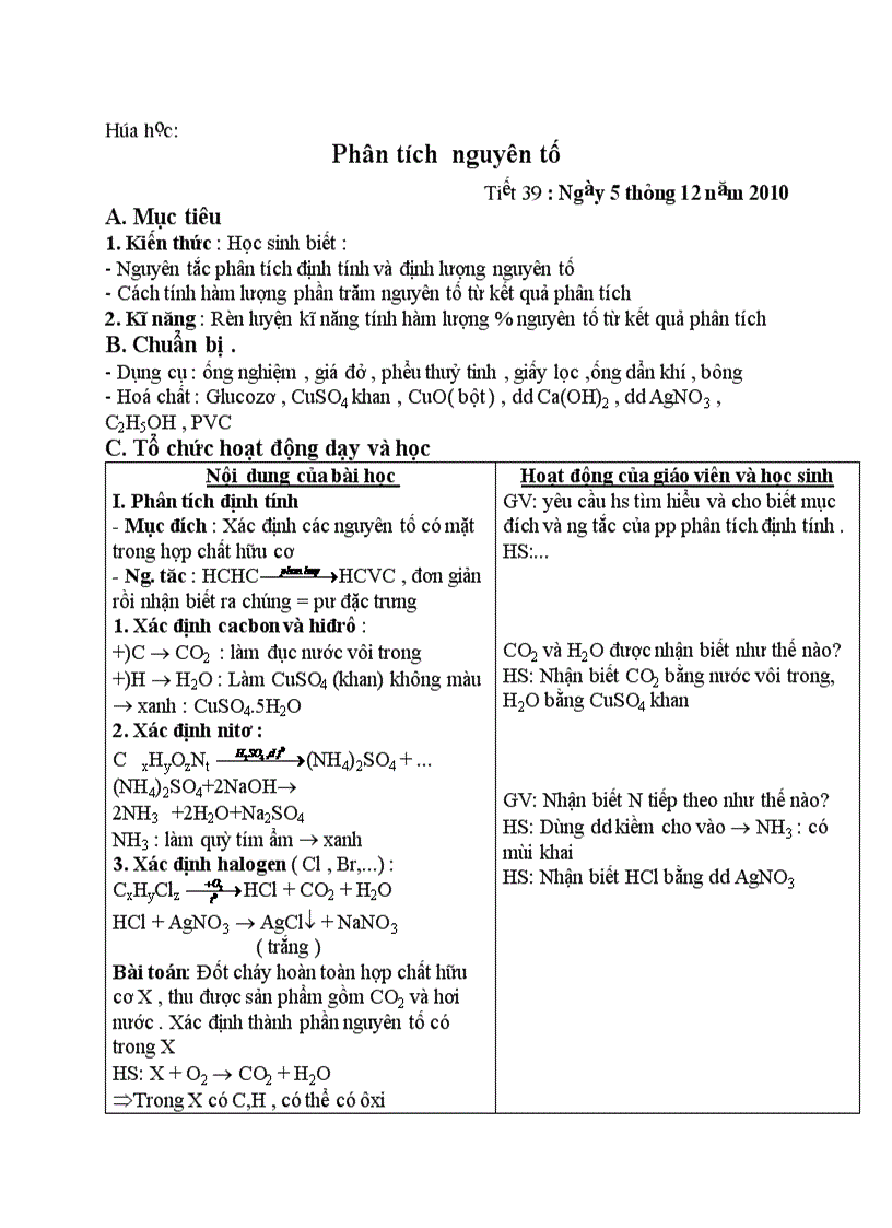 image for page Hóa học Phân tích nguyên tố