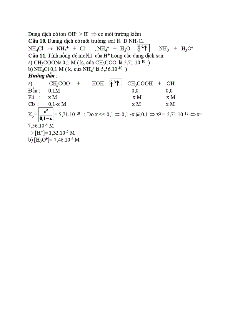 image for page Hóa học Phản ứng trao đổi ion trong dung dịch chất điện li