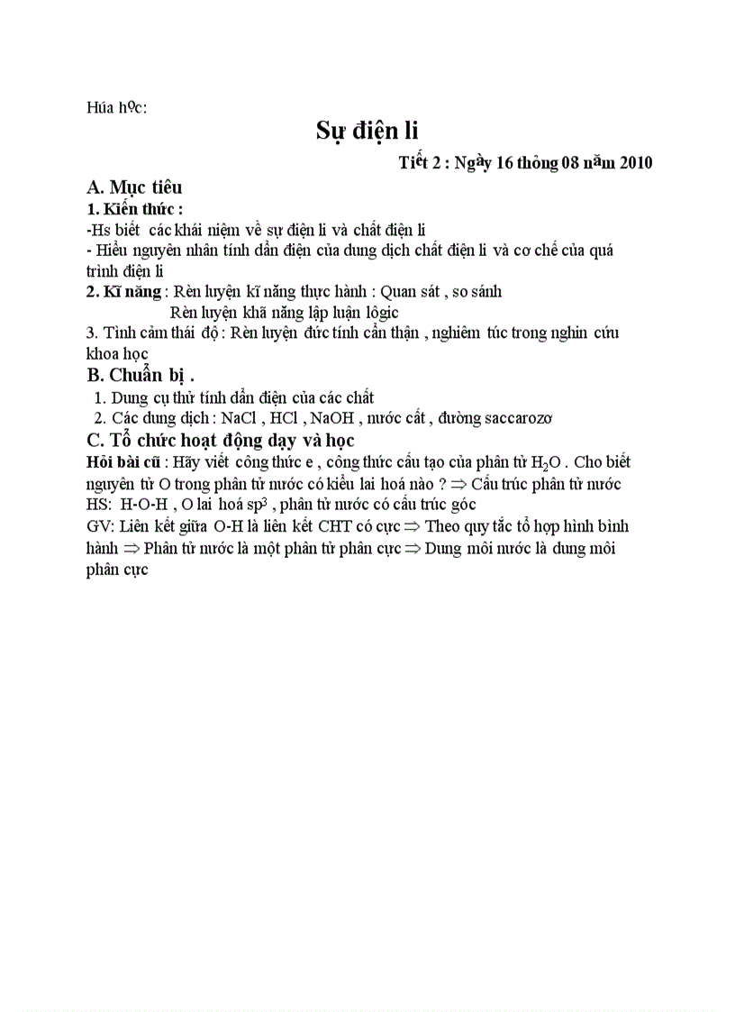 image for page Hóa học Sự điện li