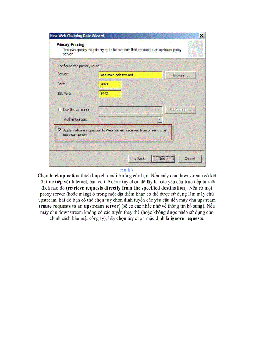image for page Cấu hình Web Proxy Chaining trong Forefront TMG 2010 Phần 1