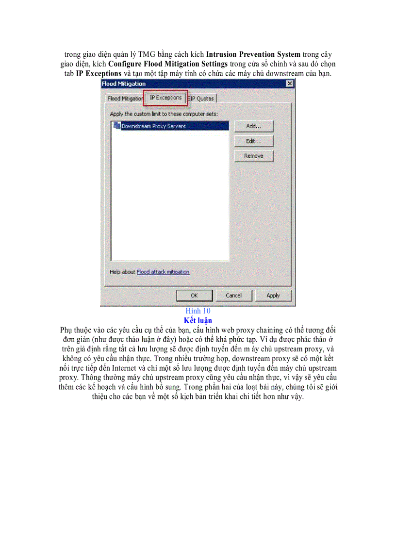 image for page Cấu hình Web Proxy Chaining trong Forefront TMG 2010 Phần 1
