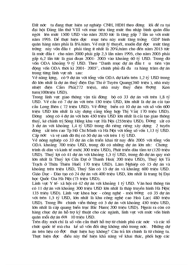 image for page Thực trạng huy động sử dụng và quản lý vốn oda và giải pháp