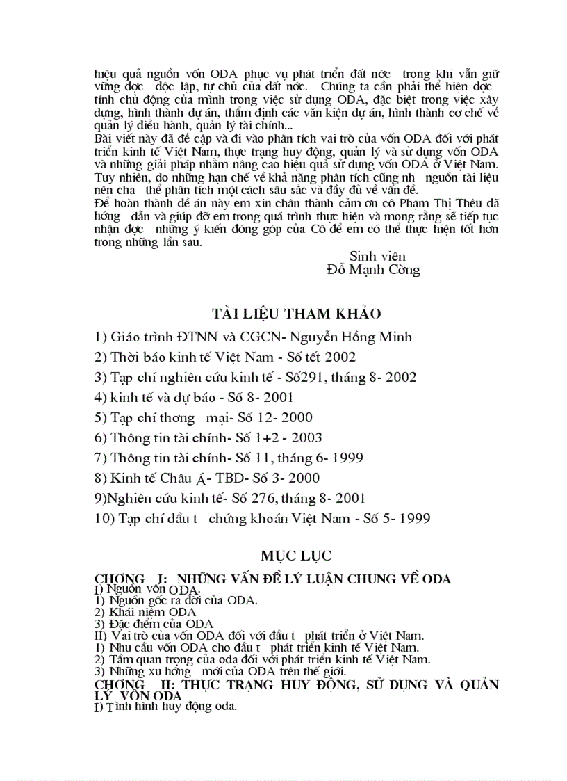 image for page Thực trạng huy động sử dụng và quản lý vốn oda và giải pháp