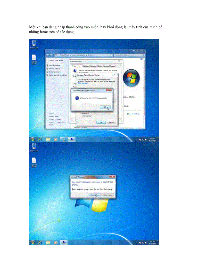 Cách gia nhập miền trong Windows 7