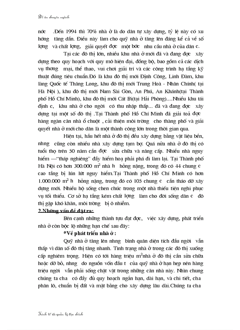 image for page Thực trạng và giải pháp nhằm khuyến khích phát triển nhà ở đô thị nước ta