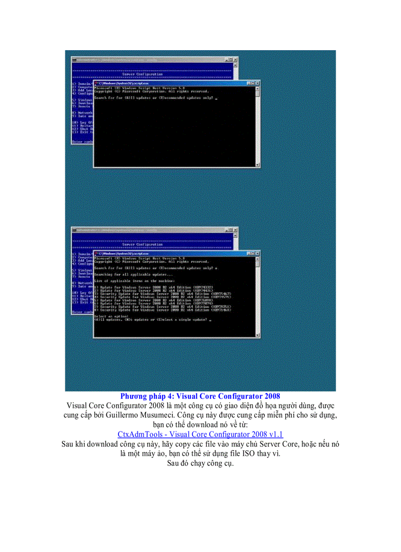 image for page 5 cách cài đặt các nâng cấp trên Windows Server 2008 R2 Core