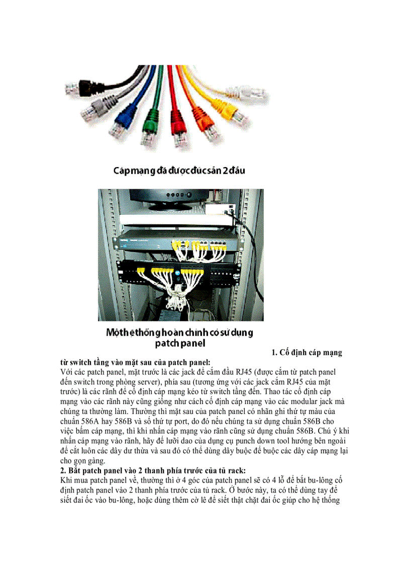 image for page Kỹ thuật lắp đặt patch panel ở phòng server
