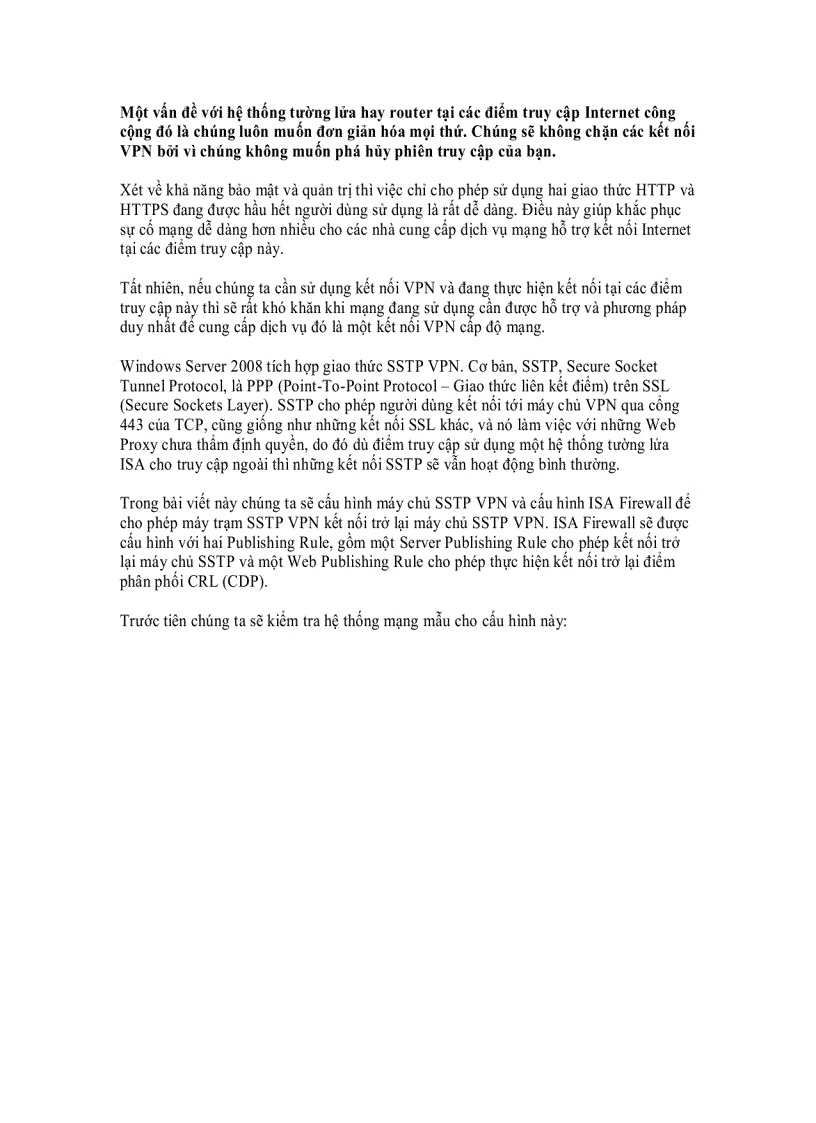 image for page Tạo máy chủ Server 2008 SSL VPN bằng ISA 2006 Firewalls
