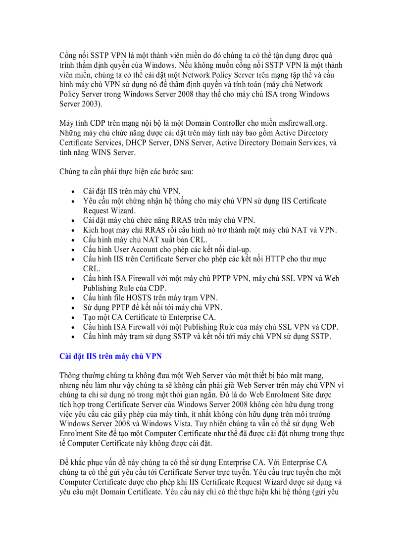 image for page Tạo máy chủ Server 2008 SSL VPN bằng ISA 2006 Firewalls