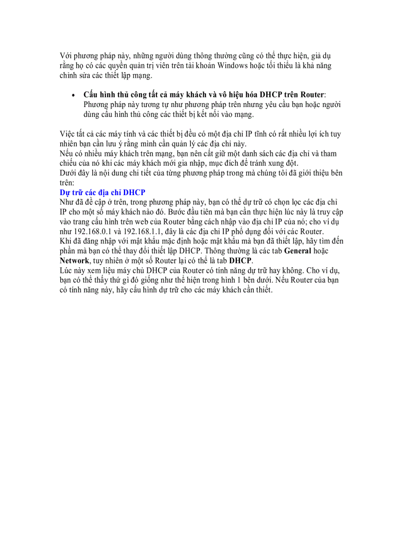 image for page Sử dụng địa chỉ IP tĩnh trong mạng