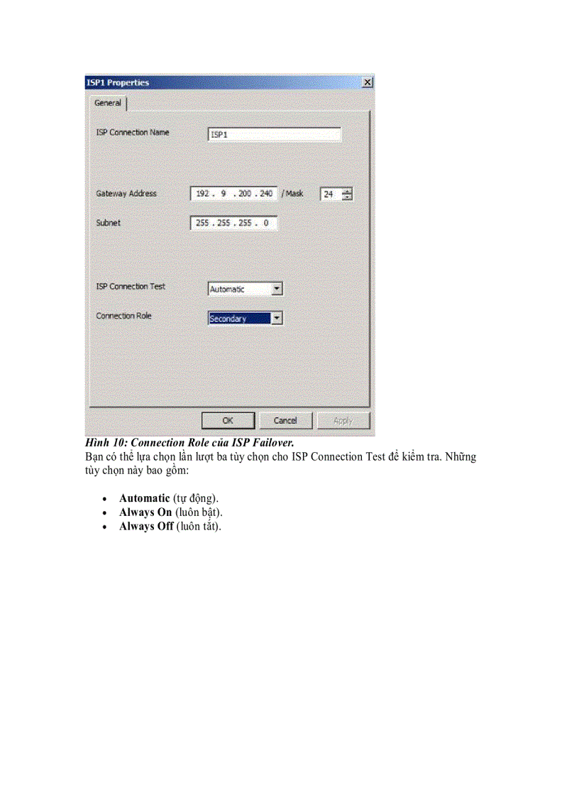 image for page ISP Redundancy Mode của Forefront TMG Beta 3