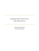 Building High Performance Web Applications
