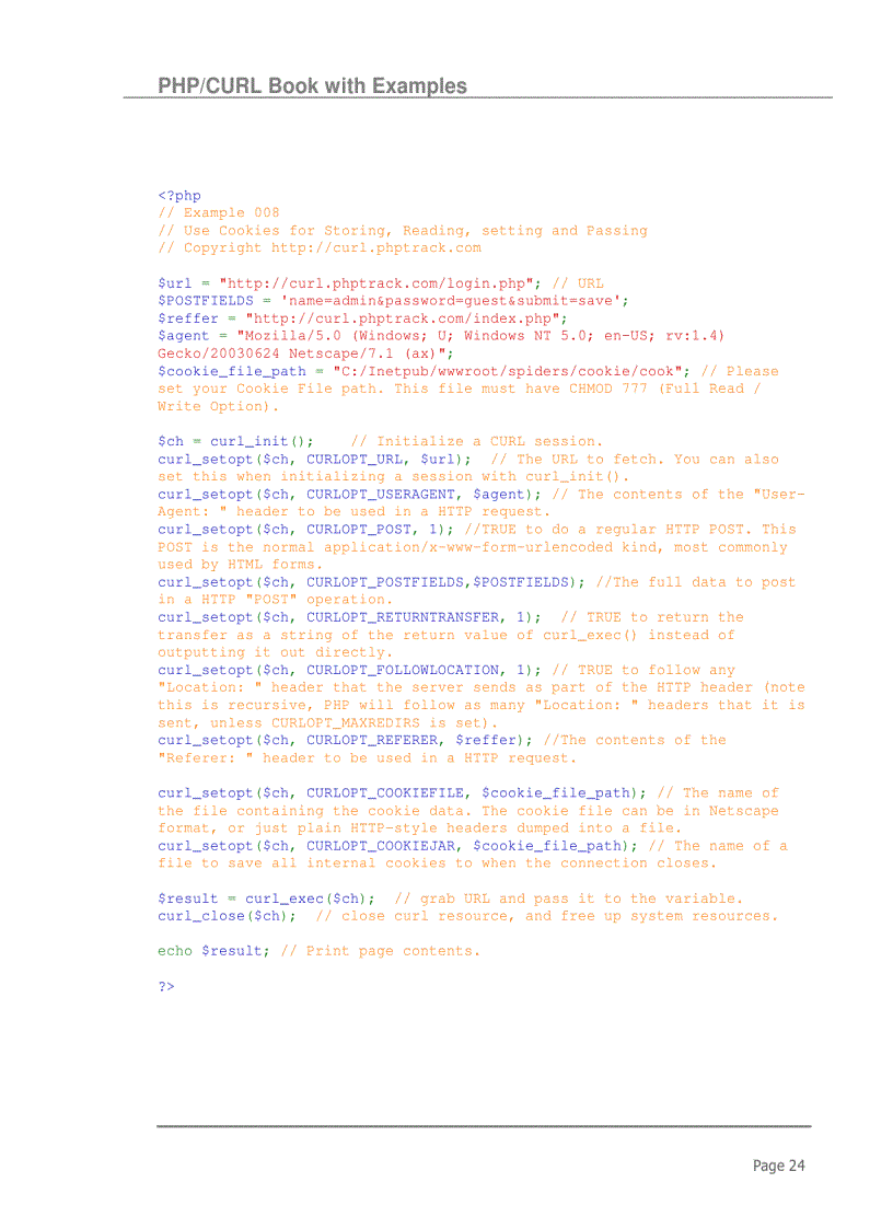 image for page PHP CURL Book with Examples