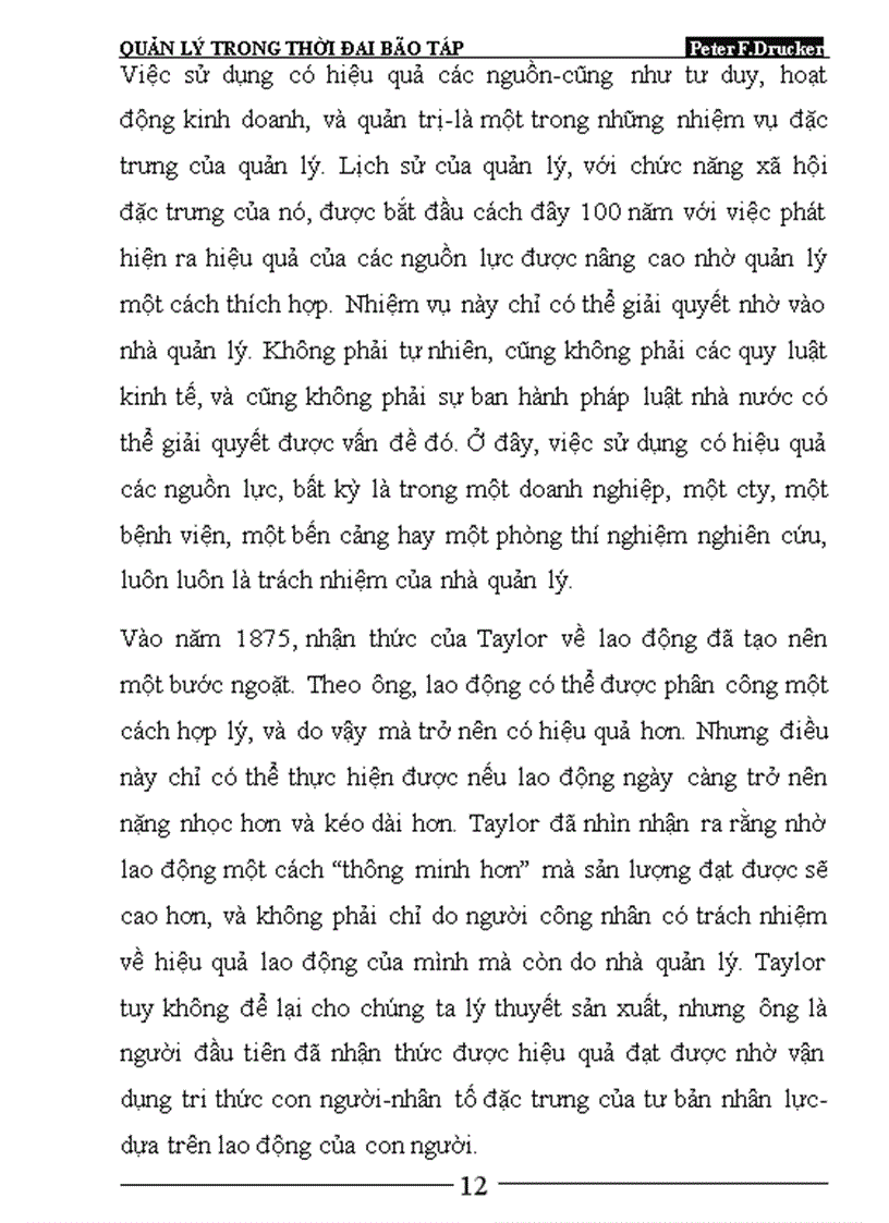 image for page Quản lí trong thời đai bão táp Peter F Drucker