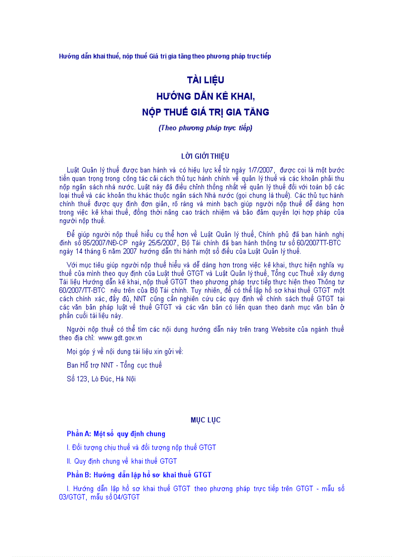 image for page Tài liệu hướng dẫn kê khai nộp thuế giá trị gia tăng