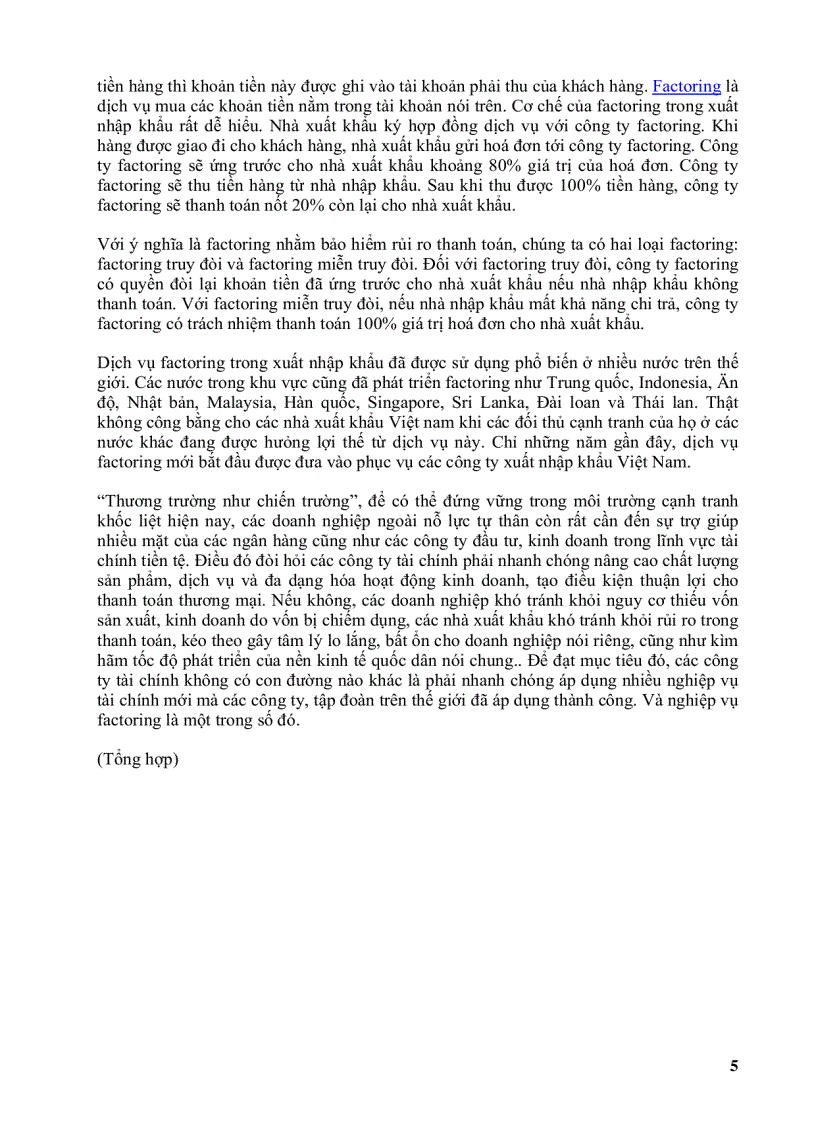 image for page Factoring cứu tinh cho những khoản nợ khó đòi