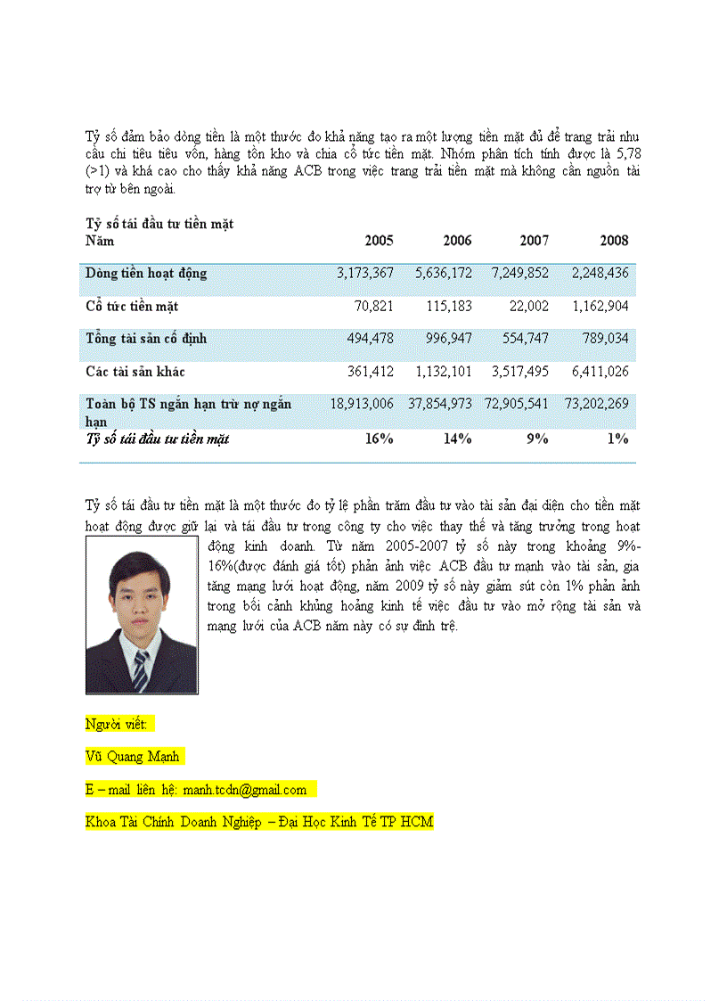 image for page Báo cáo Phân tích dòng tiền