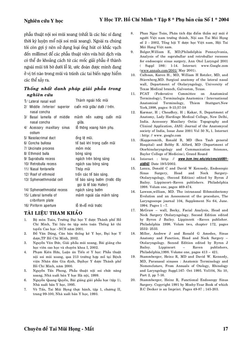 image for page Góp phần nghiên cứu một số mốc giải phẫu vùng mũi xoang ứng dụng trong phẫu thuật nội soi mũi xoang