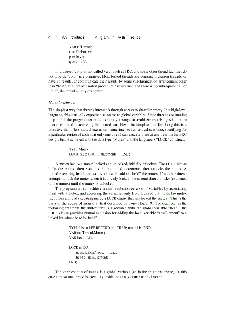 image for page An Introduction to Programming with Threads