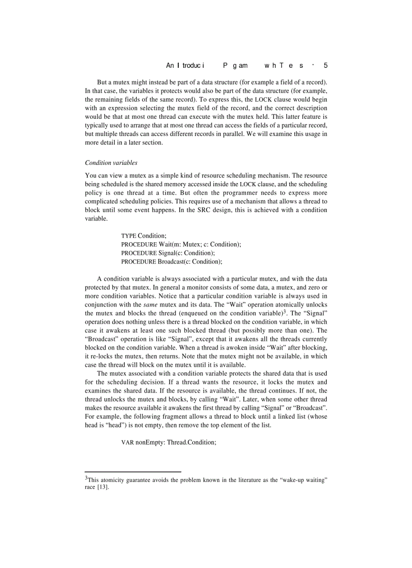 image for page An Introduction to Programming with Threads