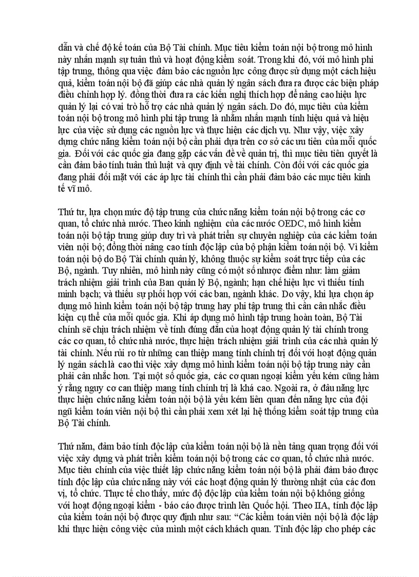Kinh nghiệm xây dựng và phát triển kiểm toán nội bộ tại môt số nước oecd