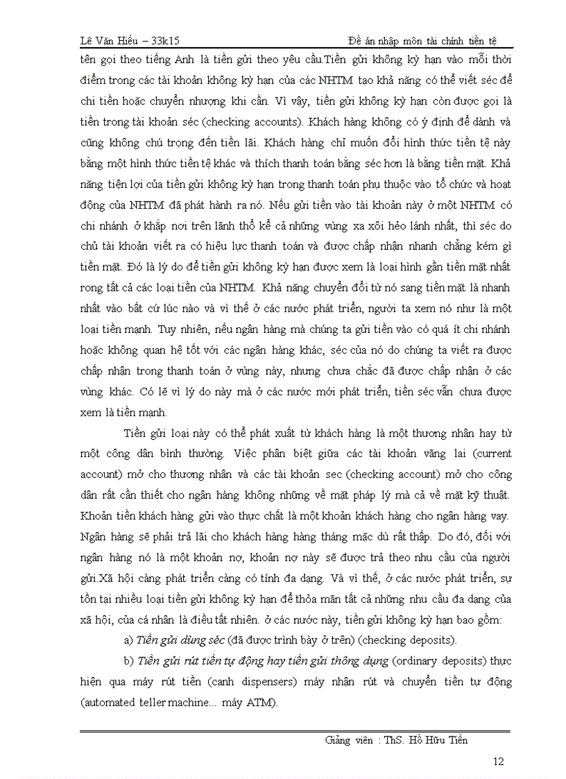 image for page Đề án tiền gửi trong Ngân hàng thương mại