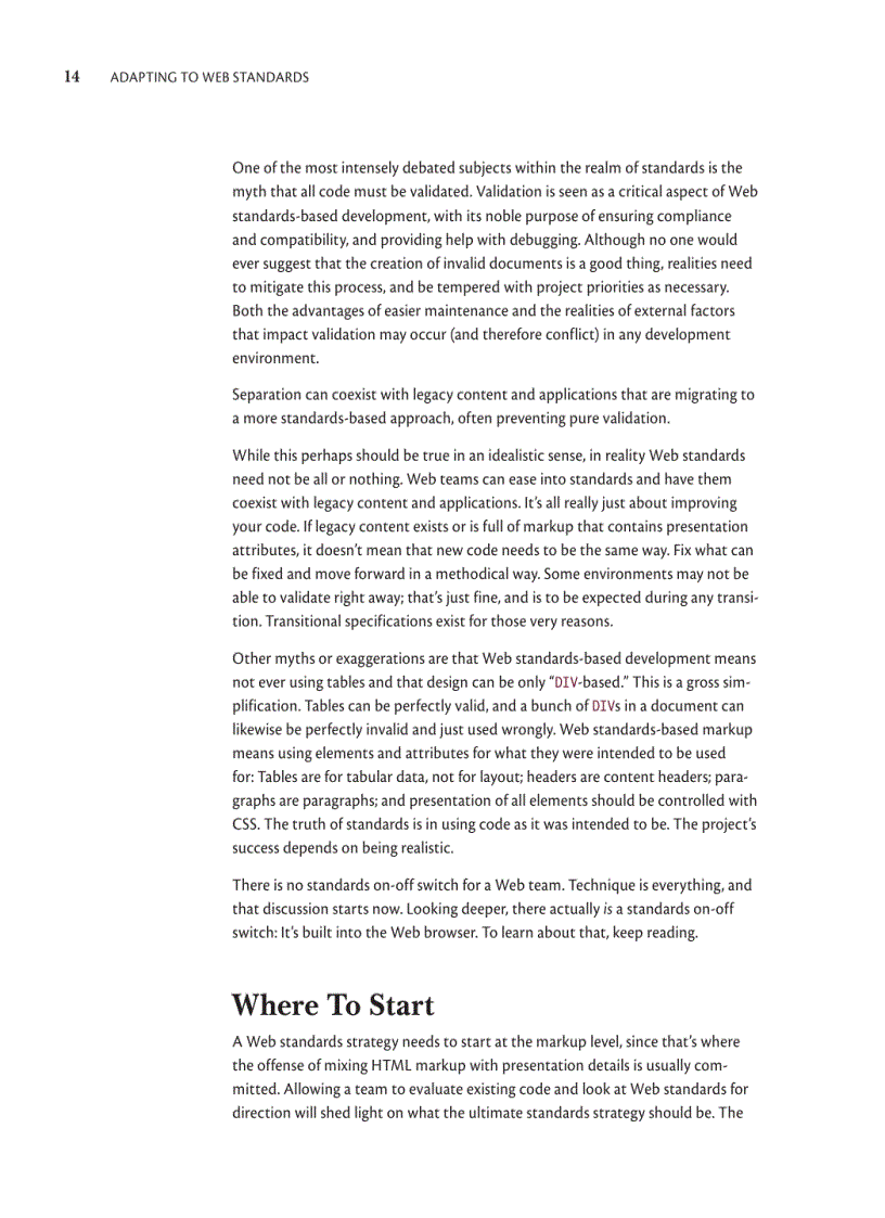 image for page Adapting to Web Standards CSS and Ajax for Big Sites