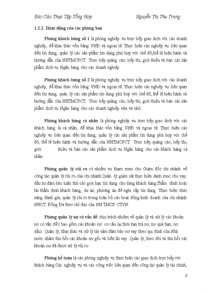 Tổng quan về ngân hàng thuơng mại cổ phần công thương việt nam và ngân hàng công thương chi nhánh đống đa