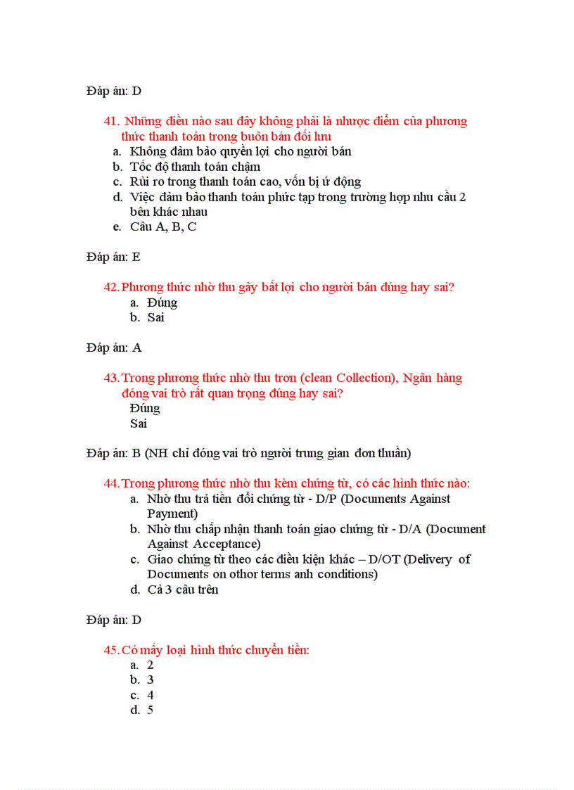 image for page Trắc nghiệm Nghiệp vụ ngoại thương