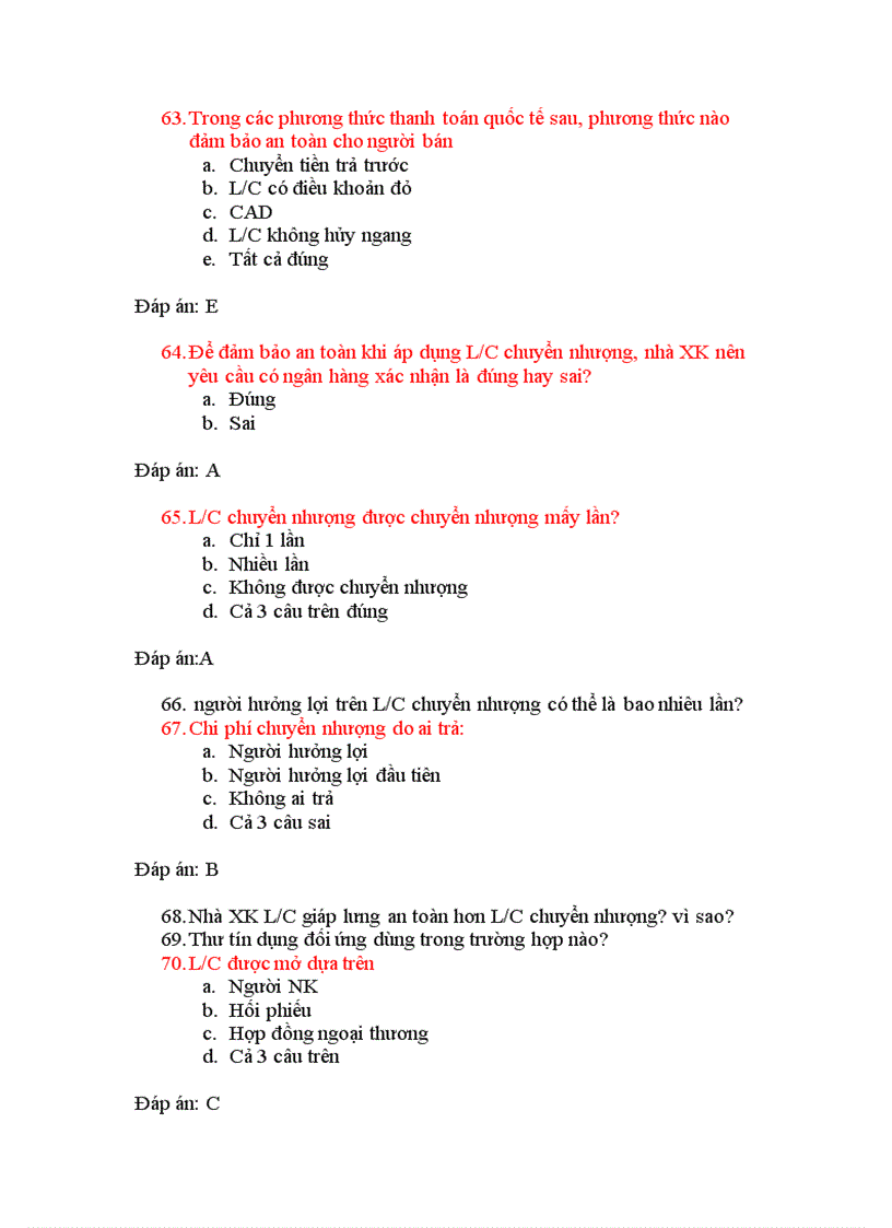 image for page Trắc nghiệm Nghiệp vụ ngoại thương