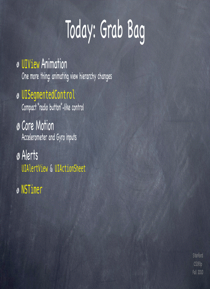 image for page Stanford CS193p Developing Applications for iPhone 4 iPod Touch iPad Fall 2010 p16