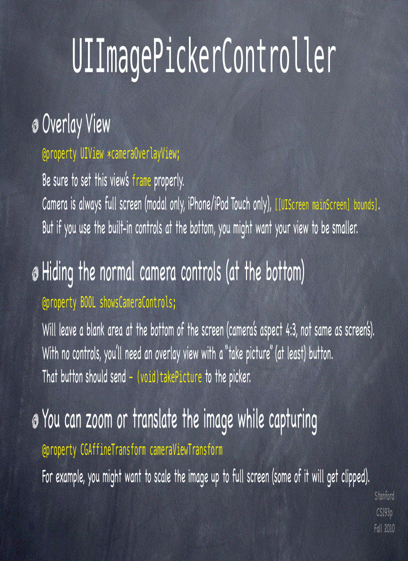 image for page Stanford CS193p Developing Applications for iPhone 4 iPod Touch iPad Fall 2010 p17