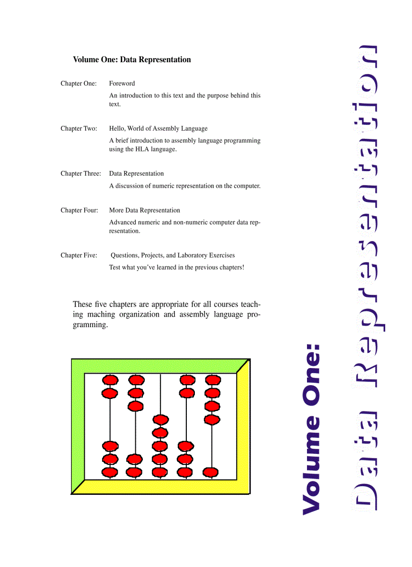 image for page The Art of Assembly Language Brief Contents