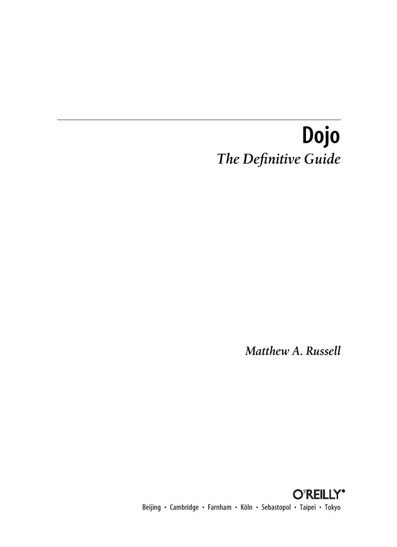 image for page Dojo The Definitive Guide