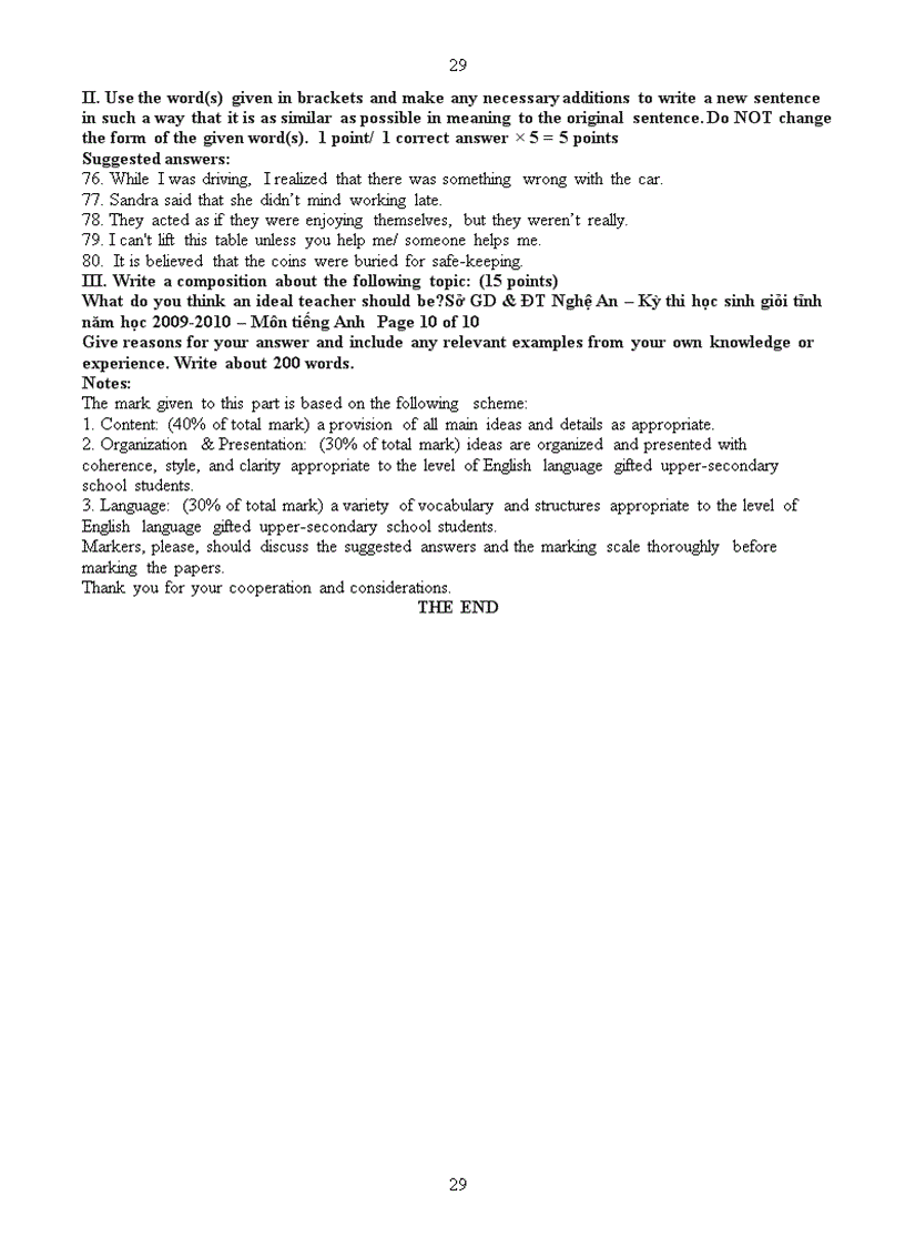 image for page Đề thi chọn học sinh giỏi tiếng anh lớp 12