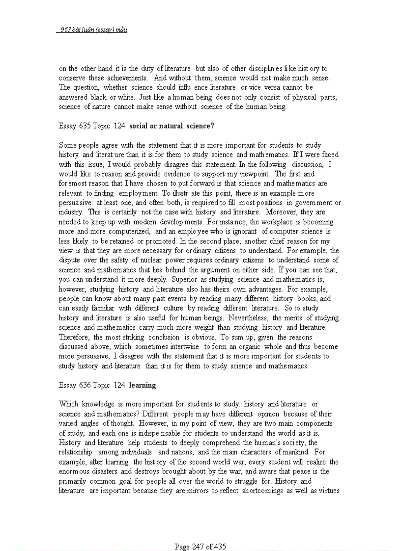 image for page 963 bài ESSAYS mẫu Luận Anh Văn có mục lục
