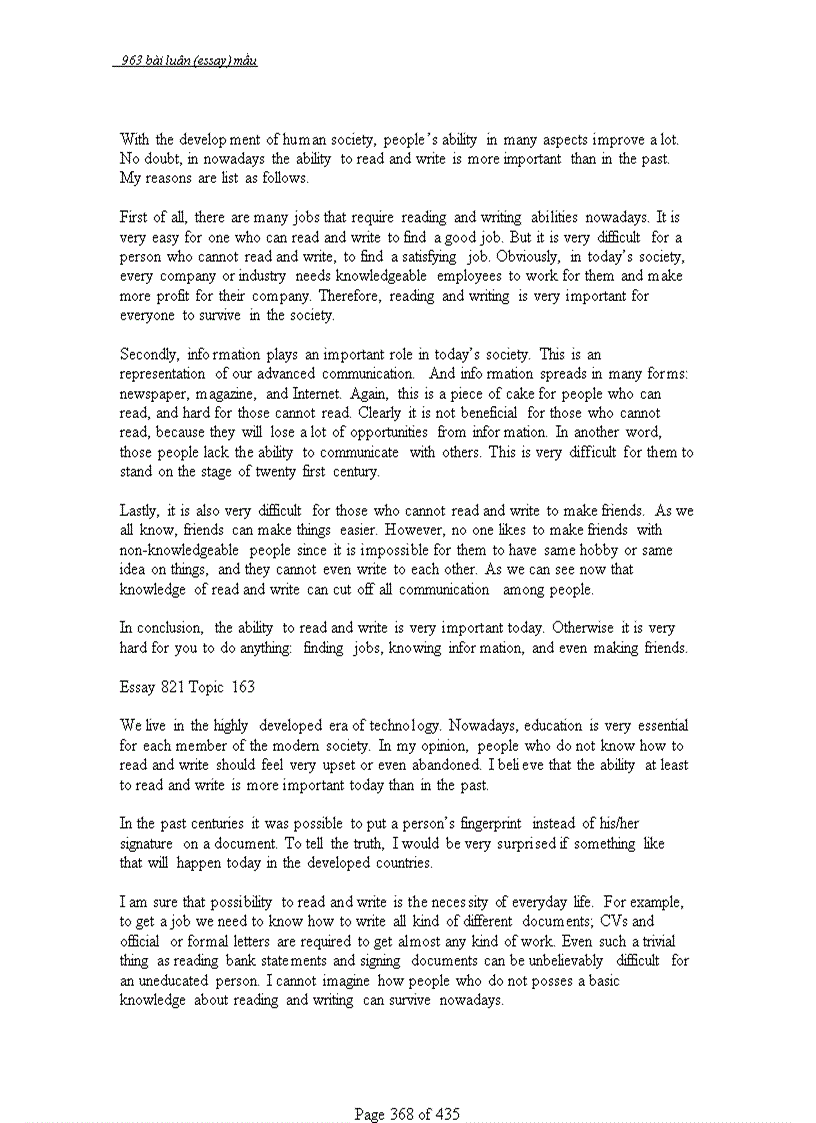 image for page 963 bài ESSAYS mẫu Luận Anh Văn có mục lục