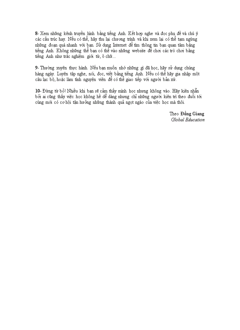 image for page 10 lời khuyên để học tiếng anh