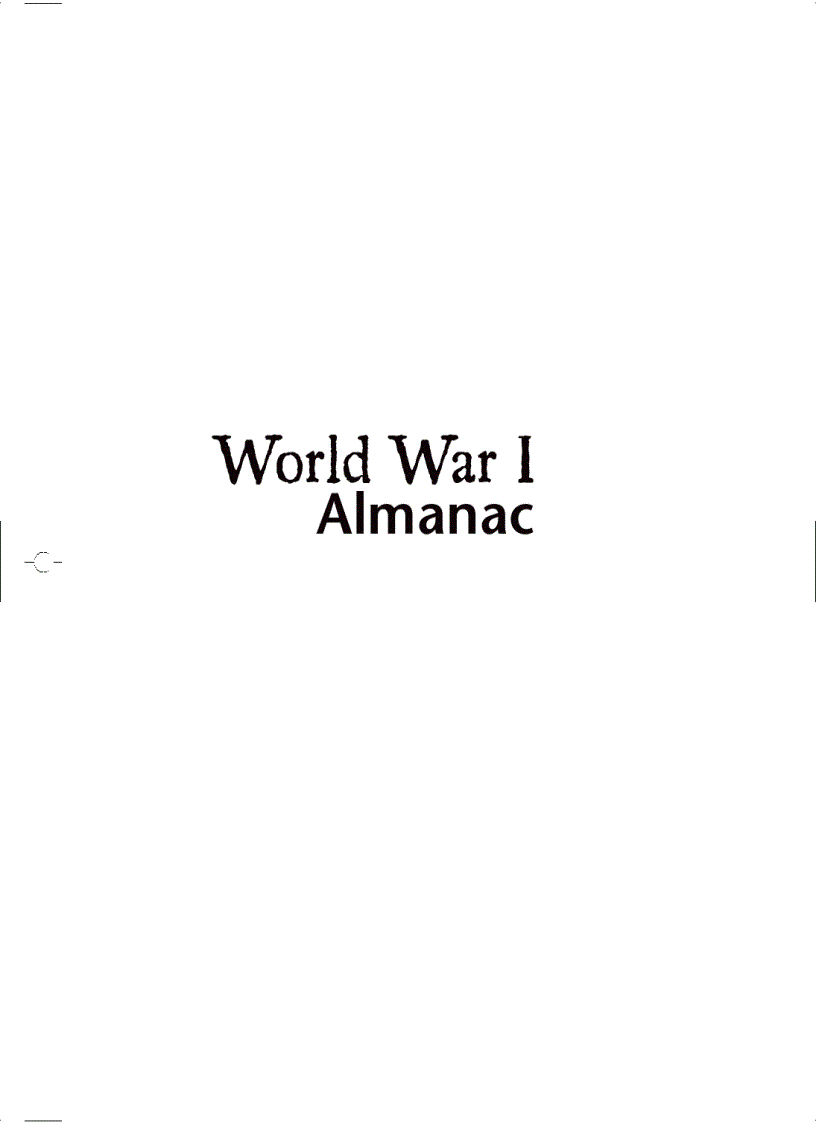 World War I Almanac