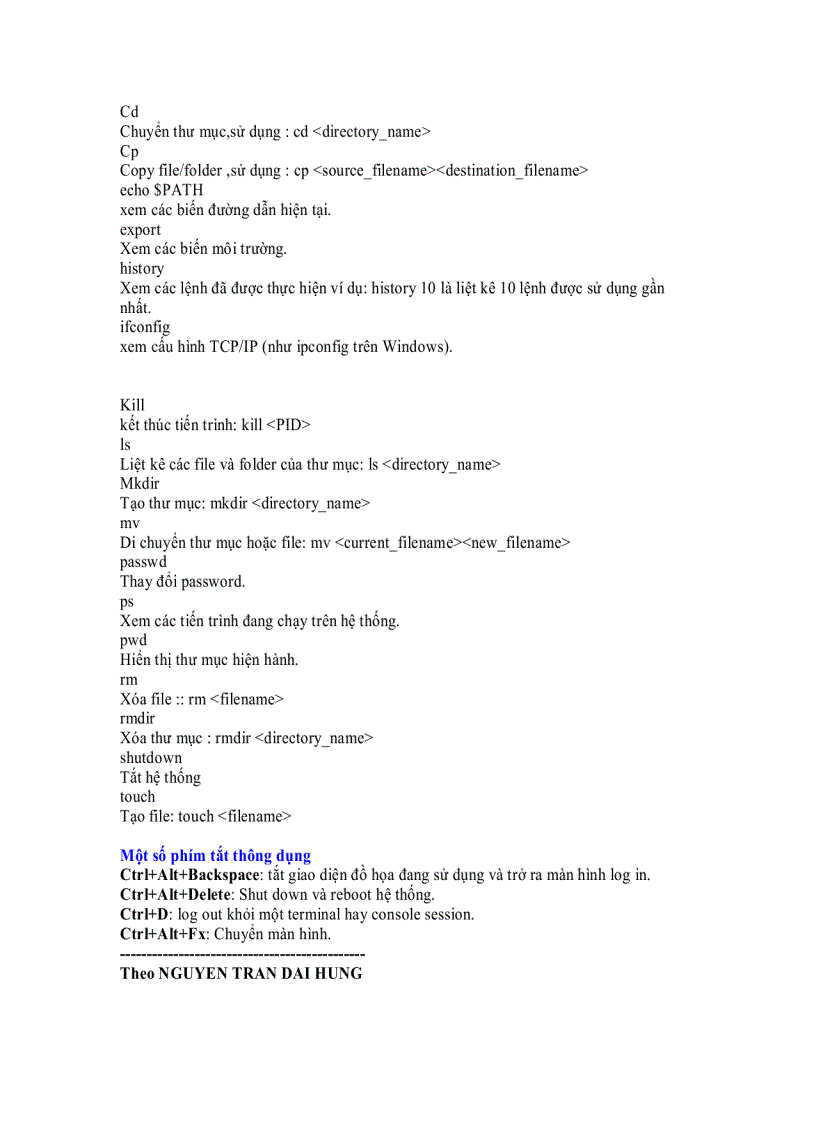 image for page Một số thành phần chính của hệ thống Linux