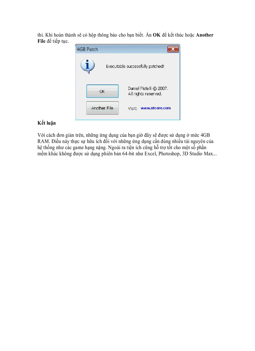 image for page Tăng giới hạn bộ nhớ cho các ứng dụng 32 bit trong Windows 64 bit