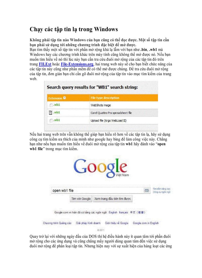 image for page Chạy các tập tin lạ trong Windows