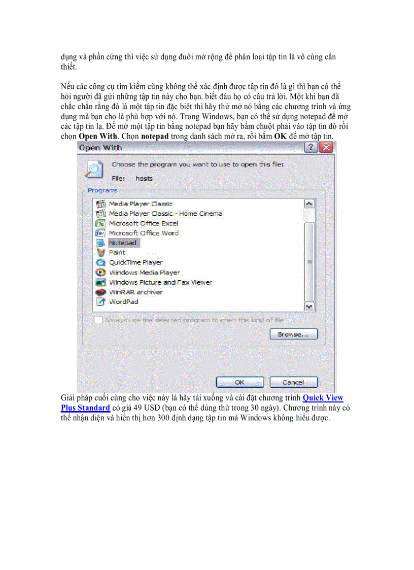 image for page Chạy các tập tin lạ trong Windows