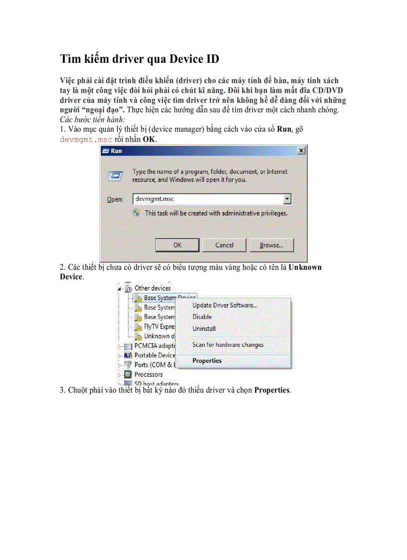 image for page Tìm kiếm driver qua Device ID