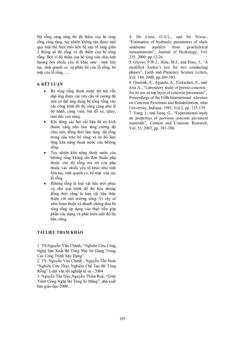 image for page Kỹ thuật bê tông rỗng dùng xây dựng lề đường và công trình công cộng